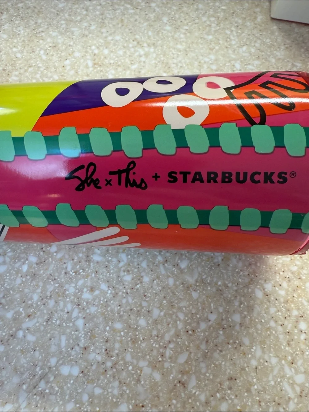 Starbucks Bright Pink ‘BEAUTIFUL” Insulated Tumbler Coffee Travel Cup Mug